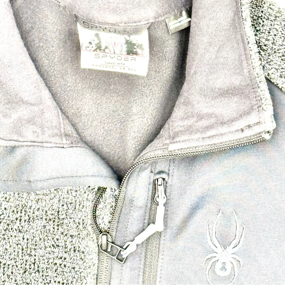 Pullover Spyder Gray and‎ Black Zip Pullover